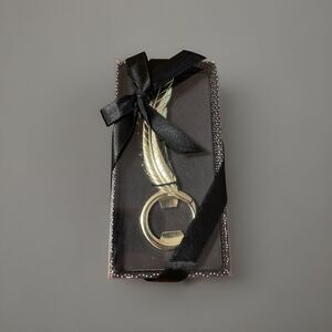 Metal Bottle Opener Gold Feather Design Handle Handheld Dei Direct #95921